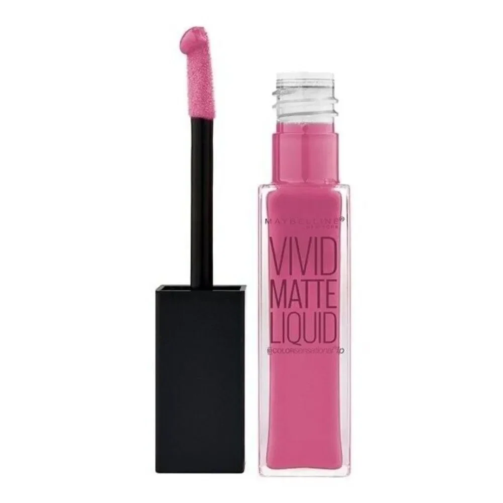 #12 Twisted Tulip Maybelline Lip Gloss NY Color Sensational Vivid Matte Liquid